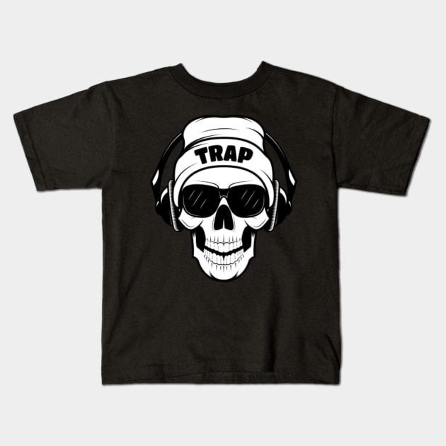 Trap Skull Kids T-Shirt by sqwear